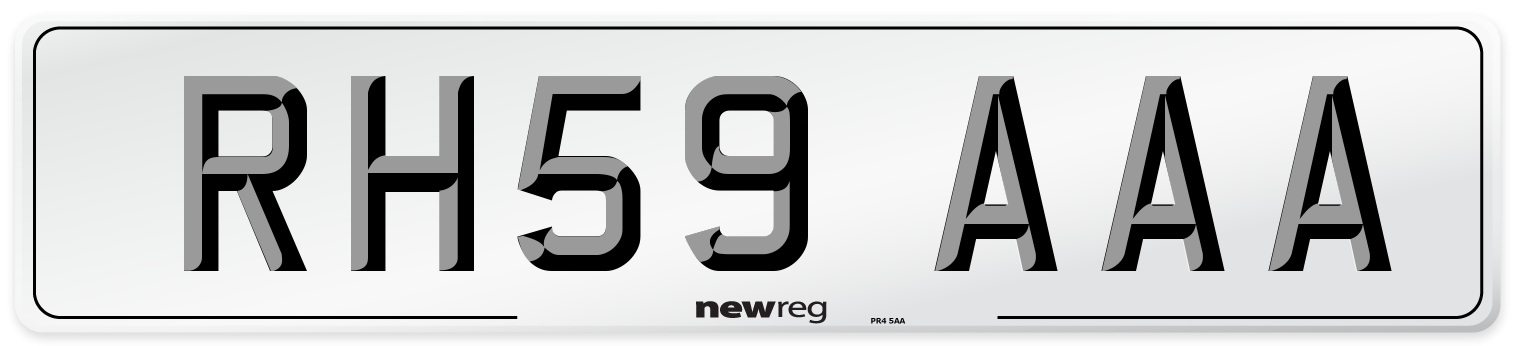 RH59 AAA Number Plate from New Reg